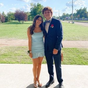 Light blue mini dress! Perfect condition worn once :)